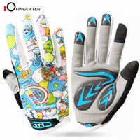 Bicycle Accessories New Colorful Non Slip Bicycle Gloves for Kids Full Finger Gel Padding Cycling Glove Outdoor Sport Road Mountain Bike Age 2-11