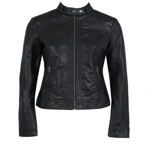 2022 Fashion New Women's Jacket European Fashion Leather Jacket Pimkie Cleaning Single PU Leather Motorcycle Temale Women's Leat