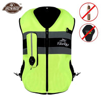 2022 NEW Motorcycle Airbag Vest Men Motorcycle Jacket Reflective Motocross Air Bag Moto Vest Protective Black Fluorescent S-3XL