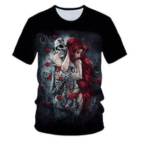 3D T-shirt Men's Motorcycle Punk 3D Printing T-shirt Men's Clothes T-shirt Summer Top Men Fashion Tren