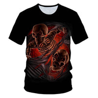 3D T-shirt Men's Motorcycle Punk 3D Printing T-shirt Men's Clothes T-shirt Summer Top Men Fashion Tren