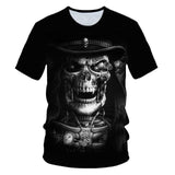 3D T-shirt Men's Motorcycle Punk 3D Printing T-shirt Men's Clothes T-shirt Summer Top Men Fashion Tren