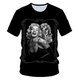 3D T-shirt Men's Motorcycle Punk 3D Printing T-shirt Men's Clothes T-shirt Summer Top Men Fashion Tren
