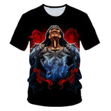 3D T-shirt Men's Motorcycle Punk 3D Printing T-shirt Men's Clothes T-shirt Summer Top Men Fashion Tren