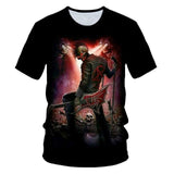 3D T-shirt Men's Motorcycle Punk 3D Printing T-shirt Men's Clothes T-shirt Summer Top Men Fashion Tren