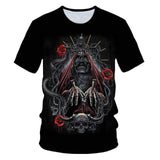 3D T-shirt Men's Motorcycle Punk 3D Printing T-shirt Men's Clothes T-shirt Summer Top Men Fashion Tren