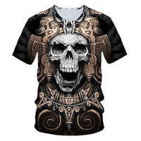 3D T-shirt Men's Motorcycle Punk 3D Printing T-shirt Men's Clothes T-shirt Summer Top Men Fashion Tren
