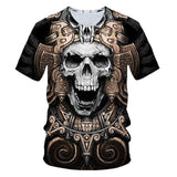 3D T-shirt Men's Motorcycle Punk 3D Printing T-shirt Men's Clothes T-shirt Summer Top Men Fashion Tren