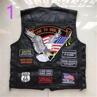 Motorcycle Jacket Men Waistcoat Sheep Genuine Leather Vest Embroidery Fashion Man Motorcycle Clothes Jacket Letter Sleeveless Jacket Coat Clothing