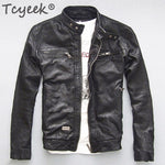 Motorcycle Jacket Men Leather Real Sheep Goat Skin Brand Black Male Bomber Motorcycle Biker Man's Coat Autumn Spring Clothes zlg88