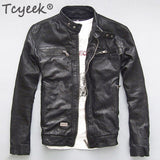 Motorcycle Jacket Men Leather Real Sheep Goat Skin Brand Black Male Bomber Motorcycle Biker Man's Coat Autumn Spring Clothes zlg88