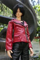 Motorcycle Jacket doll clothes 1/3 1/4 Uncle size cool autumn/winter style motorcycle zipper leather coat coat (two colors) doll accessories