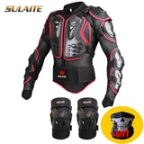 Motorcycle Jacket Motorcycle Armor Jackets & Kneepad Motocross Suit Jacket Full Body Armor Protection Spine Chest Moto Protective Gear Clothes