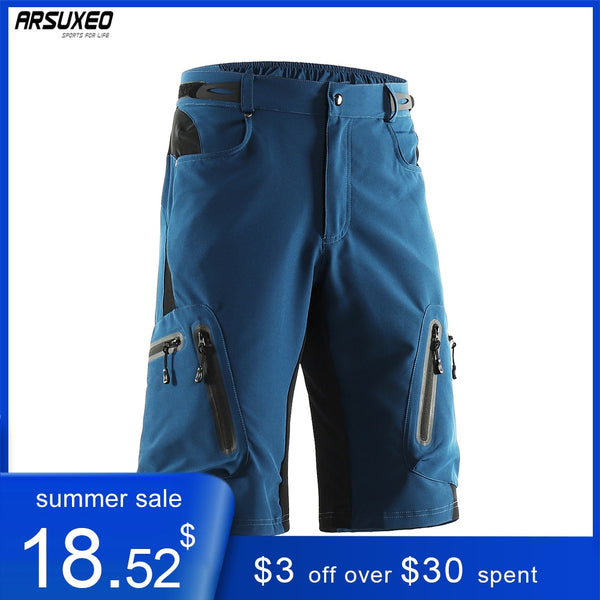 Men's Outdoor Sports Cycling Shorts MTB Downhill Trousers Mountain Bike Bicycle Shorts Water Resistant Loose Fit 1202