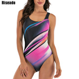 Swimwear Women Riseado Sport One Piece Swimsuit Women Competition Swimwear 2021 Swim Cross Bandage Swimming Suits for Women U-back Bathers