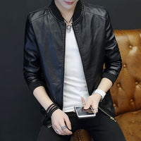 Motorcycle Jacket Mens Leather Jacket Men Autumn Winter Slim Motorcycle Coats Male Fleece Biker Clothes Men's Leather Bomber Jackets BM266